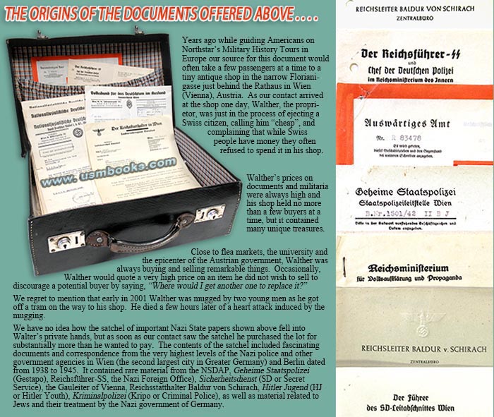 SS, Kripo, Gestapo original Gestapo and SS material for sale on USMBOOKS