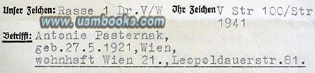 Dr. Vellguth, Race Department NSDAP Gauleitung Wien
